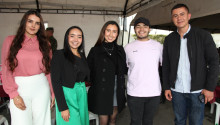 Katherine Caro, Paulina Jaramillo, Érika María Muñoz, Jacobo Aristizábal y Cristián Quintero. Katherine Caro, Paulina Jaramillo, Érika María Muñoz, Jacobo Aristizábal y Cristián Quintero.