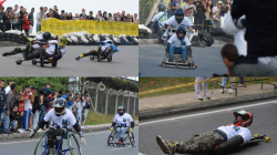 Juan Pablo y Julián van sin frenos para gozar con los carritos de balineras de la Feria