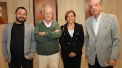Óscar Zapata, José Fernando Londoño, Elizabeth López y Antonio Raad Aljure.
