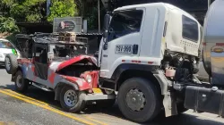 Campero y camión chocaron en la vía antigua a Chinchiná