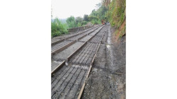 En la vereda Alto de La Mina de Chinchiná dejaron inconclusa una placa huella