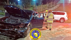 Un hombre chocó contra un muro en la vía Manizales - Chinchiná (Caldas) y resultó herido