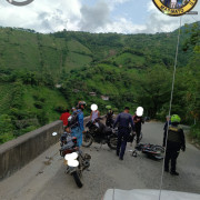 Tres heridos en choque de motos en Marmato