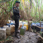 A doradense lo pillaron con gasolina de poliducto en Puerto Boyacá y niega que se la robó
